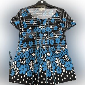 Laura Petite Top mixed pattern